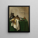 Pitcher in pewter and silver cup on a table - Jan Jansz den Uyl — framed artwork on a wall