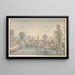 Village sur une rivière - Jan Jansz den Uyl — framed artwork on a wall