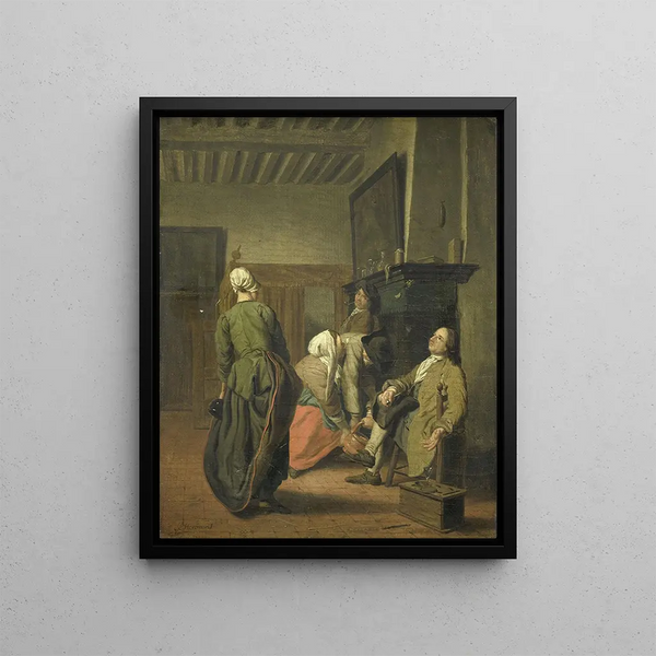 Joyeuse Compagnie - Jan Josef Horemans the Younger — framed artwork on a wall