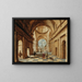 a classic interior with elegant figures - Jan Juriaensz van Baden — framed artwork on a wall