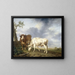 Bœufs dans le pré - Jan Kobell II — framed artwork on a wall
