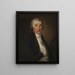 Portrait painting of John O'Connor 1760-1802, professor at Vilnius University - Jan Krzysztof Damel — framed artwork on a wall