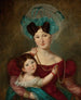 Portrait painting of Maria Anna Rawicz 1807-1887 with her son Ja - Jan Krzysztof Damel — artwork view