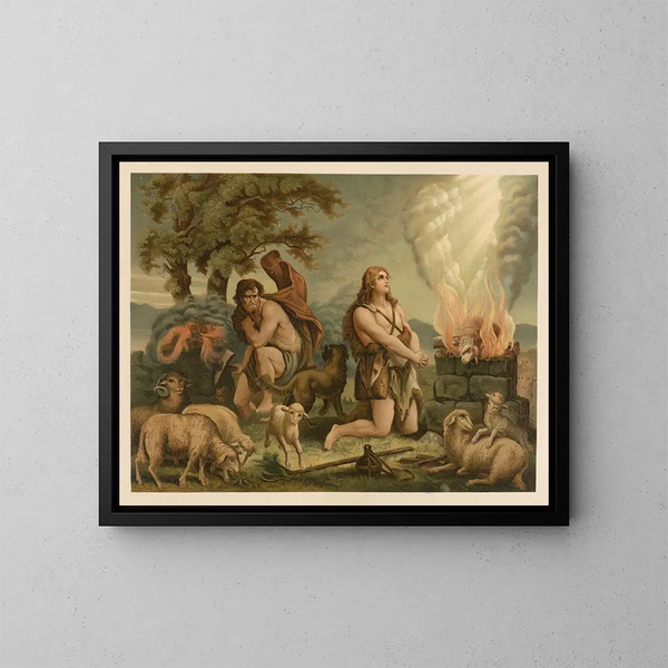 Golden Bible Painting of the Classics - Jan Ladislaw Skora — framed artwork on a wall