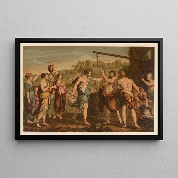 Golden Bible Painting of the Classics Pl034 - Jan Ladislaw Skora — framed artwork on a wall