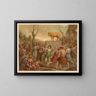 Golden Bible Painting of the Classics - Jan Ladislaw Skora — framed artwork on a wall