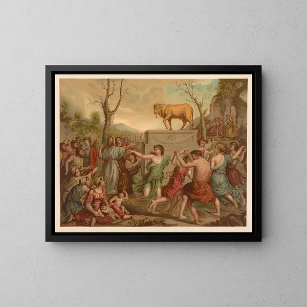 Golden Bible Painting of the Classics - Jan Ladislaw Skora — framed artwork on a wall