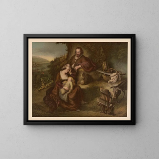 Golden Bible Painting of the Classics - Jan Ladislaw Skora — framed artwork on a wall