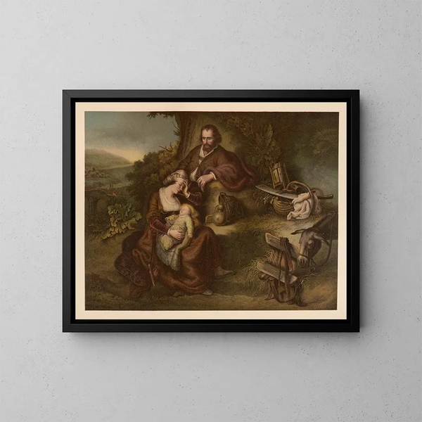 Golden Bible Painting of the Classics - Jan Ladislaw Skora — framed artwork on a wall