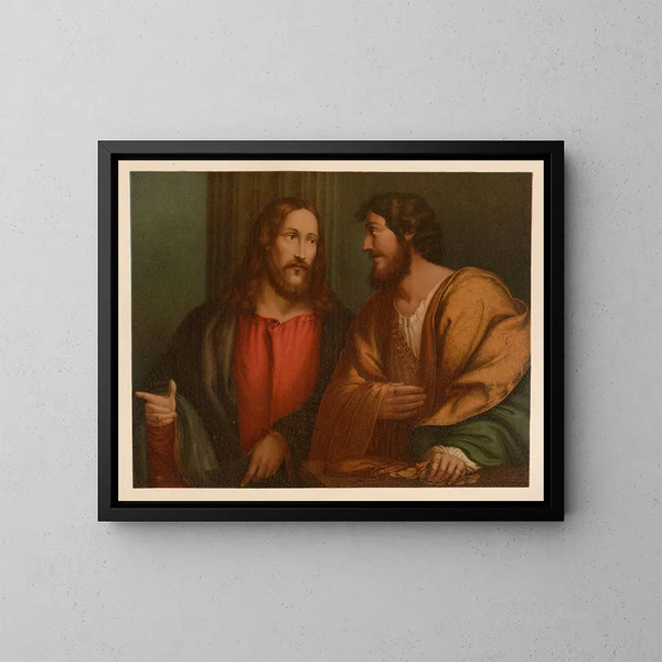 Golden Bible Painting of the Classics - Jan Ladislaw Skora — framed artwork on a wall