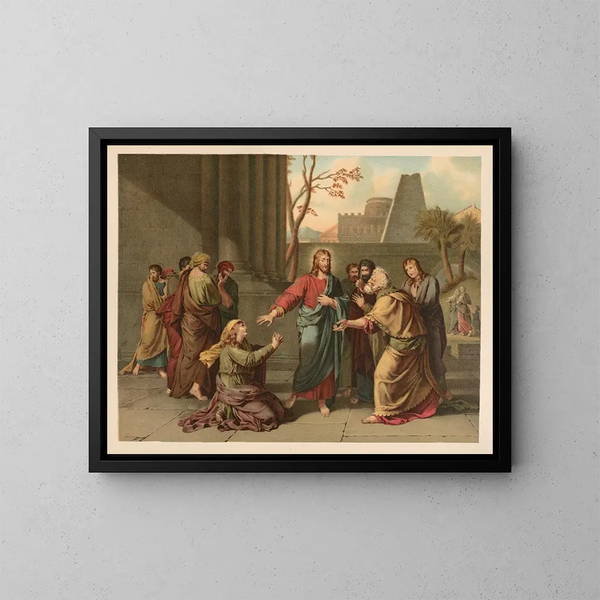 Golden Bible Painting of the Classics - Jan Ladislaw Skora — framed artwork on a wall