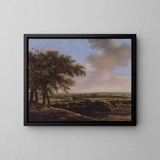 Landscape with Four Trees - Jan Lagoor — framed artwork on a wall