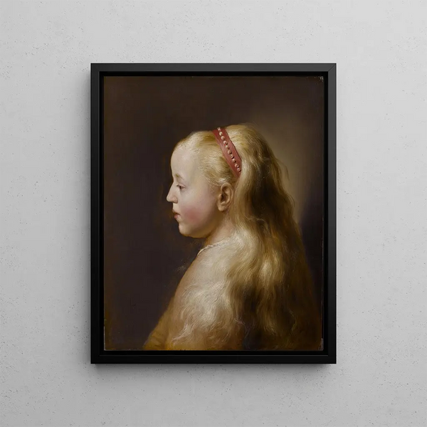 A Young Girl - Jan Lievens — framed artwork on a wall