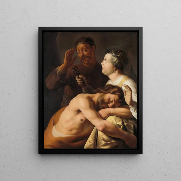 Samson and Delilah - Jan Lievens — framed artwork on a wall