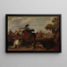 A cavalry charge - Jan Martszen de Jonge — framed artwork on a wall