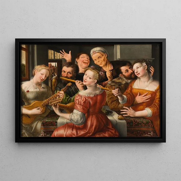 A Joyful Company - Jan Massys — framed artwork on a wall