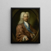 Portrait of David Leeuw 1682–1755 Draper Mennonite - Jan Maurits Quinkhard — framed artwork on a wall