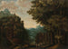 Landscape painting with mountain scenery, river valley, and castle - Jan Meerhout — artwork view