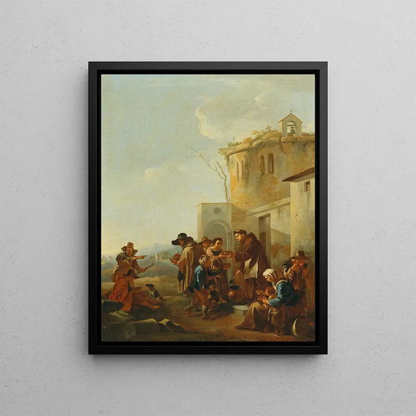 Charité - Jan Miel — framed artwork on a wall