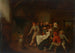 Interior tavern painting with peasants having fun - Jan Miense Molenaer — artwork view