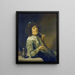 a smoking man holding an empty glass of wine - Jan Miense Molenaer — framed artwork on a wall