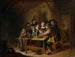 The Peasants Learning a Cat and a Dog to Dance - Jan Miense Molenaer — artwork view