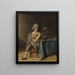 Self-portrait as a lute player - Jan Miense Molenaer — framed artwork on a wall