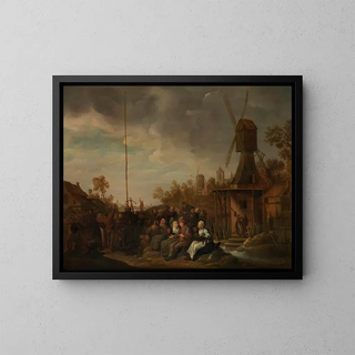 Tirer pour un prix - Jan Miense Molenaer — framed artwork on a wall