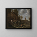 Village Festival Painting - Jan Miense Molenaer — framed artwork on a wall