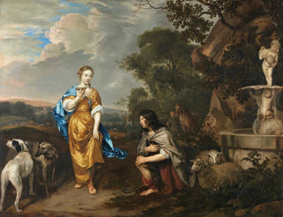 Granida and Daiphilo, double portrait of a young couple - Jan Mijtens — artwork view