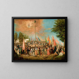 the Elevation of Mount Kosciuszko - Jan Nepomucen Bizański — framed artwork on a wall