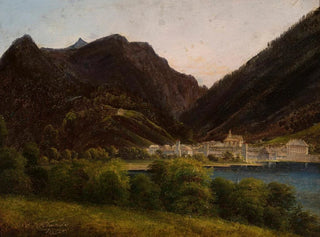 View of the city in the valley - Jan Nepomucen Głowacki — artwork view