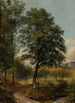 View with a bridge over a stream - Jan Nepomucen Głowacki — artwork view