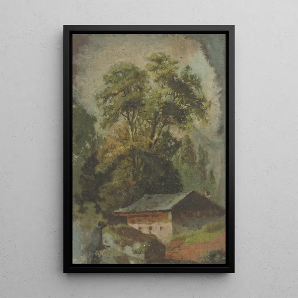 Hunting Pavilion Painting - Jan Nowopack — framed artwork on a wall