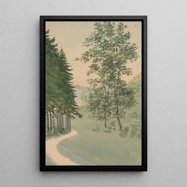 Mountain Path - Jan Nowopack — framed artwork on a wall