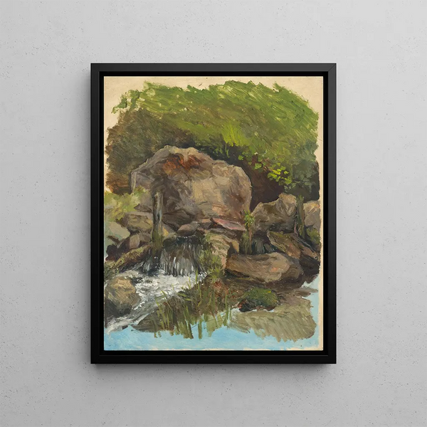 Rochers - Jan Nowopack — framed artwork on a wall