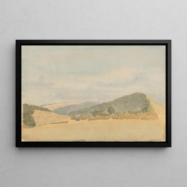 Summer Landscape Painting - Jan Nowopack — framed artwork on a wall