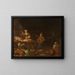 Interior kitchen painting - Jan Olis — framed artwork on a wall