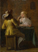 ficer and Young Girl Drinking Wine - Jan Olis — artwork view