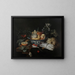 Still life with vegetables and fruits - Jan Pauwel Gillemans the Elder — framed artwork on a wall