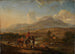 Southern Evening Landscape with Shepherds at a Ford - Jan Peeter Verdussen — artwork view