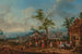 Village Festival with Dancing and Playing Characters, Wedding Ceremony in the Distance - Jan Peter van Bredael the Elder — artwork view