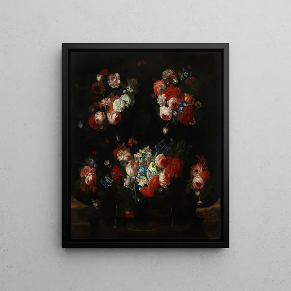 Floral Composition - Jan Philips van Thielen — framed artwork on a wall