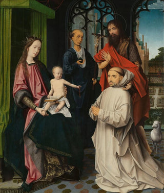 Jan Provost - Virgin and Child Enthroned with Saints Jerome and John the Baptist and a Carthusian Monk.webp