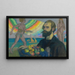 Autoportrait with a Basket of Fruits on a Sea Background - Jan Rembowski — framed artwork on a wall