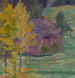 Landscape with a house among the trees - Jan Rembowski — artwork view