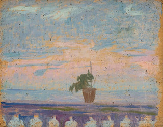 Parapet de balcon avec des pots de fleurs - Jan Rembowski — artwork view