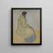 Portrait of an old villager - Jan Rembowski — framed artwork on a wall