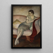 Portrait of a Lady on a Sofa - Jan Rudnicki — framed artwork on a wall