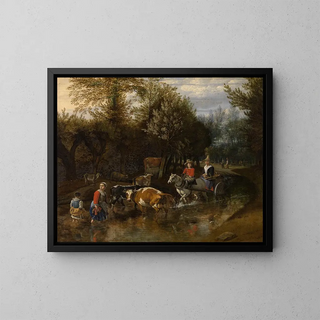 The Curious Cow - Jan Siberechts — framed artwork on a wall